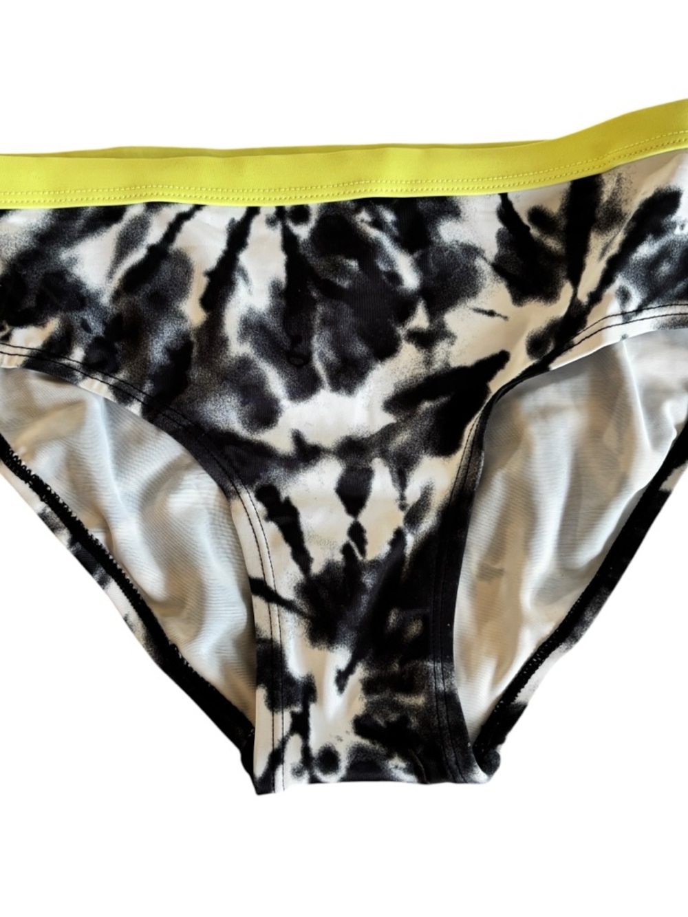 Justice Neon Yellow-Trim Tie-Dye Bikini Bottom
